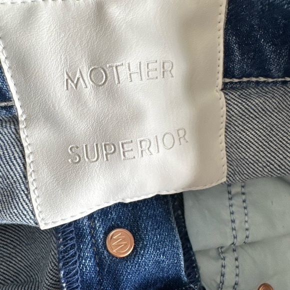Mother Superior Scrapper Ankle Jeans Cowboys Don't Cry - Picture 11 of 16